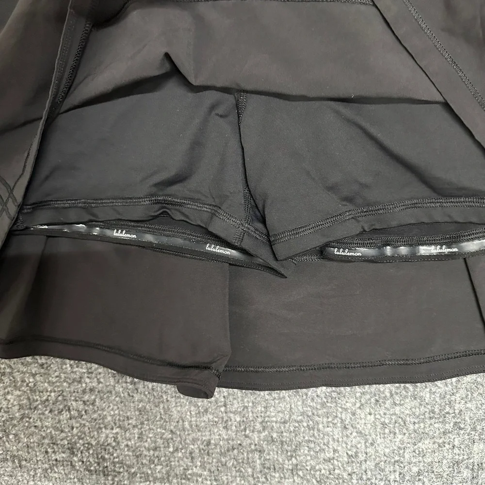 Lululemon Skort Womens Size 6 Black Pace Rival Tiered Athletic Tennis Golf Skirt